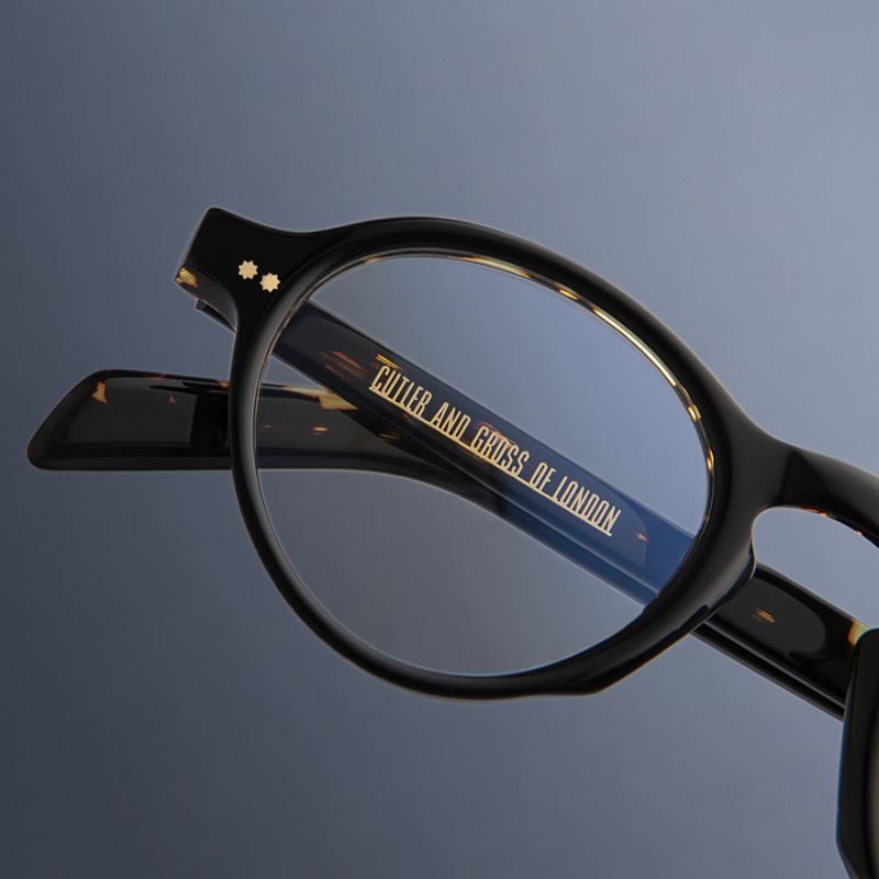 GR08 Round Optical Glasses-Black on Havana