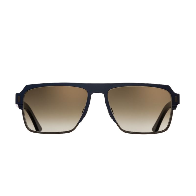 1364 Aviator Sunglasses-Matt Navy Blue on Black