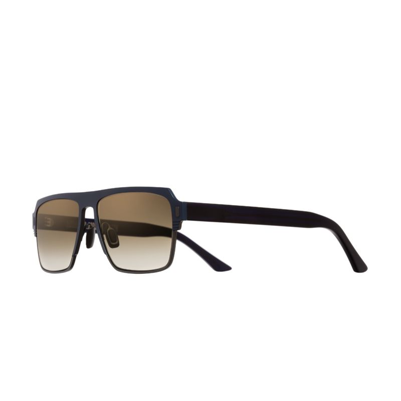 1364 Aviator Sunglasses-Matt Navy Blue on Black