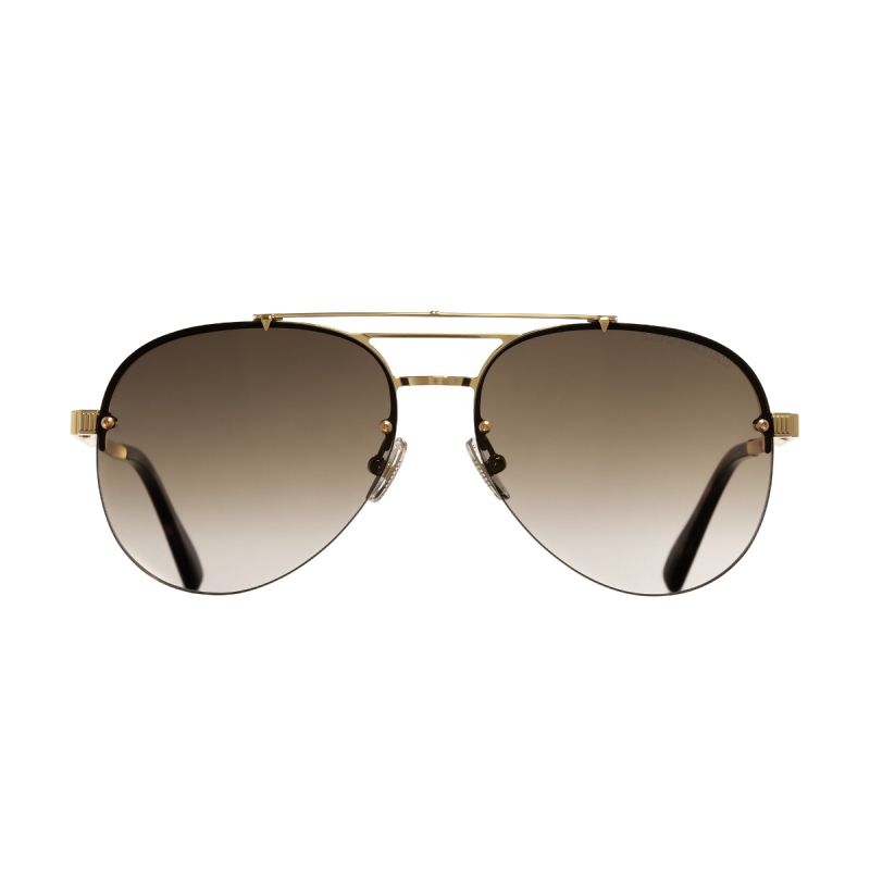 1372 Aviator Sunglasses-Shiny Gold