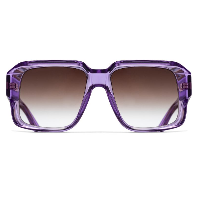 1388 Square Sunglasses-Purple Crystal