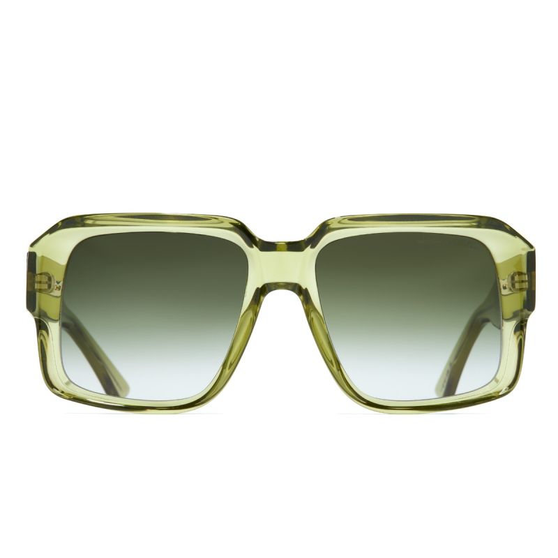 1388 Square Sunglasses-Crystal Green