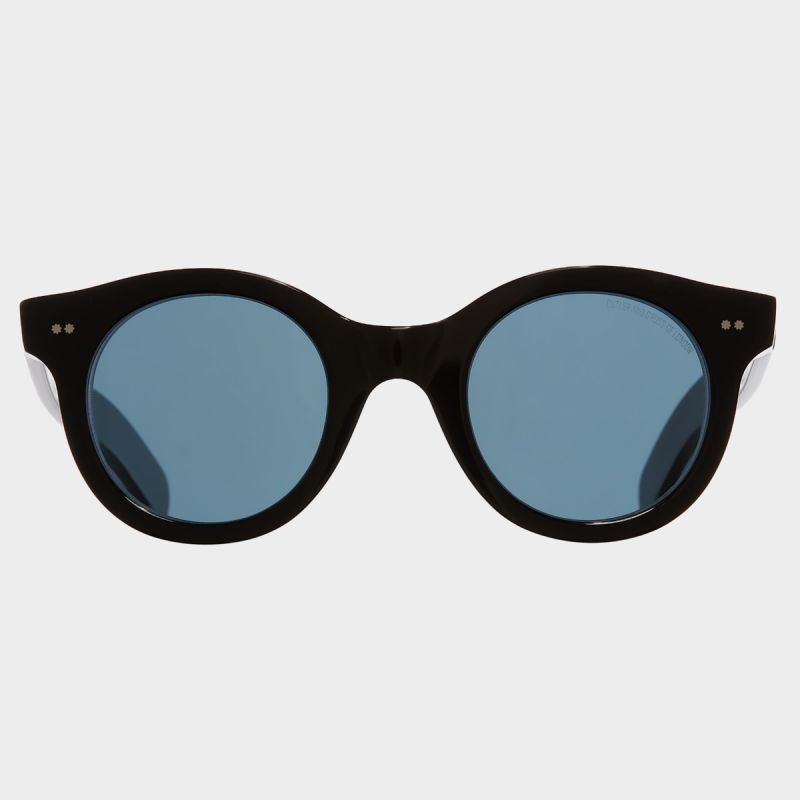 1390 Round Sunglasses-Black on Blue