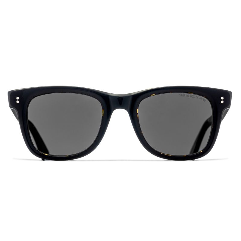 9101 Square Sunglasses-Black on Havana