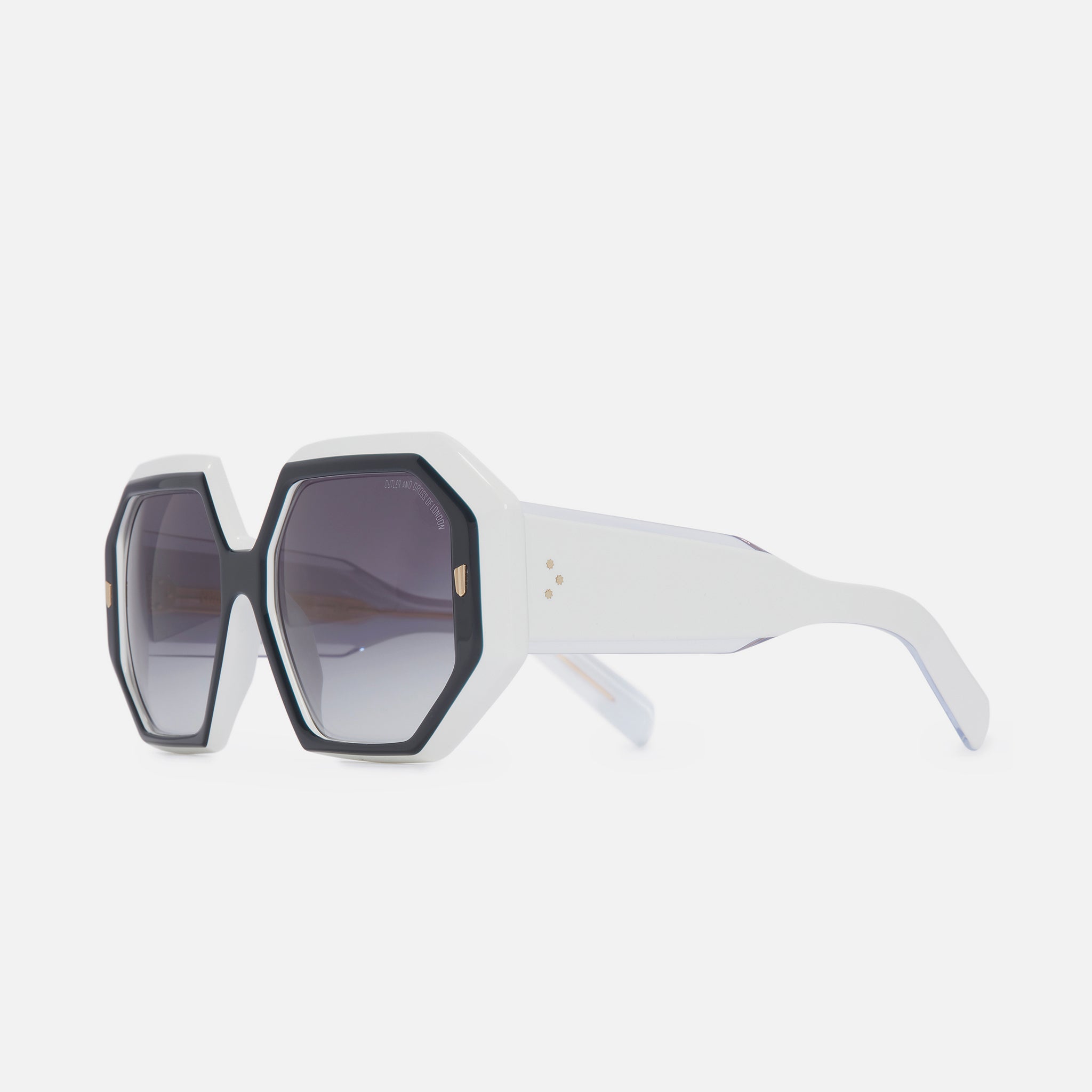9324 Colour Studio Square Sunglasses Black on White