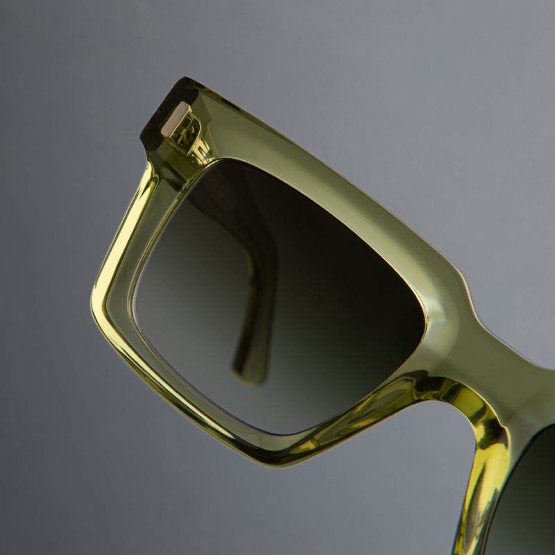 1386 Square Sunglasses-Crystal Green