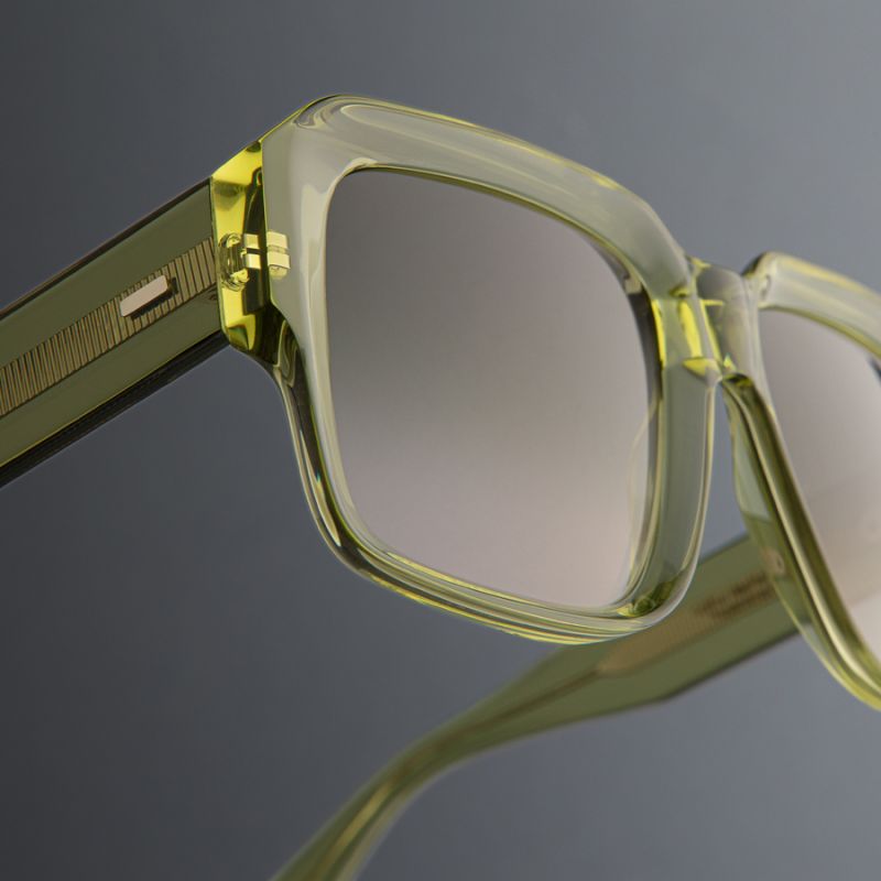 1388 Square Sunglasses-Crystal Green