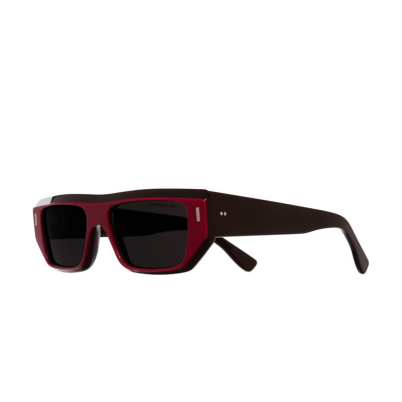 1367 Browline Sunglasses-Red on Black