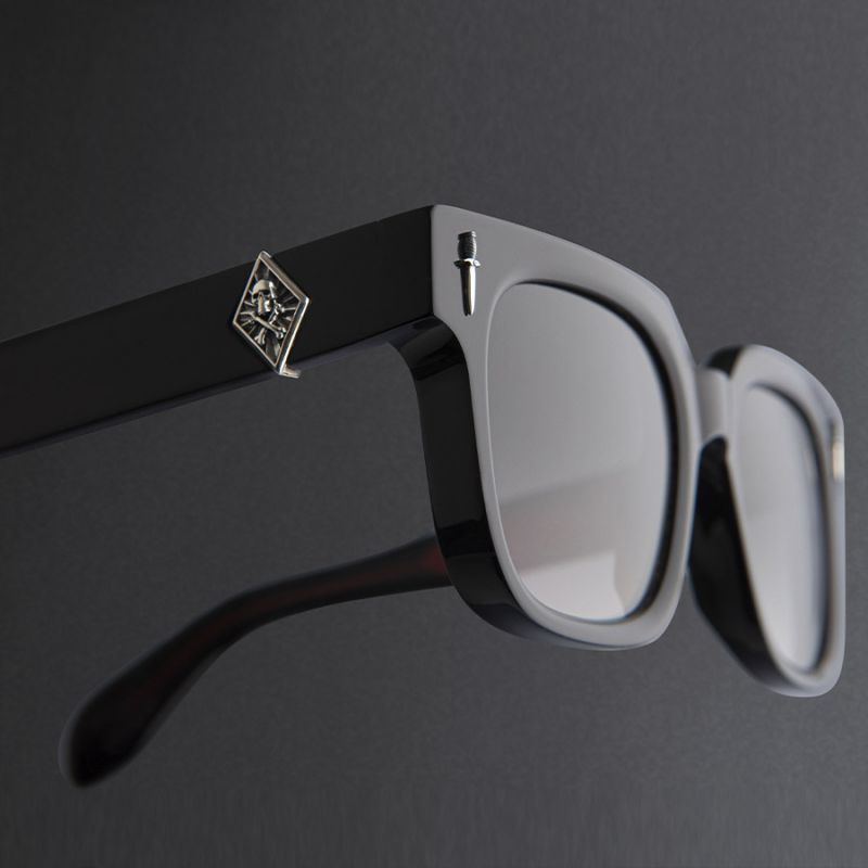 The Great Frog Lucky Diamond II Rectangle Sunglasses-Black