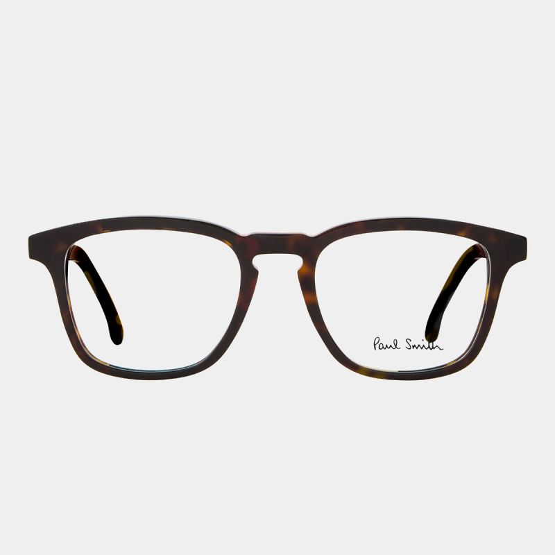 Paul Smith Anderson Optical D-Frame Glasses (Large)-Deep Tortoiseshell & Artist Stripe