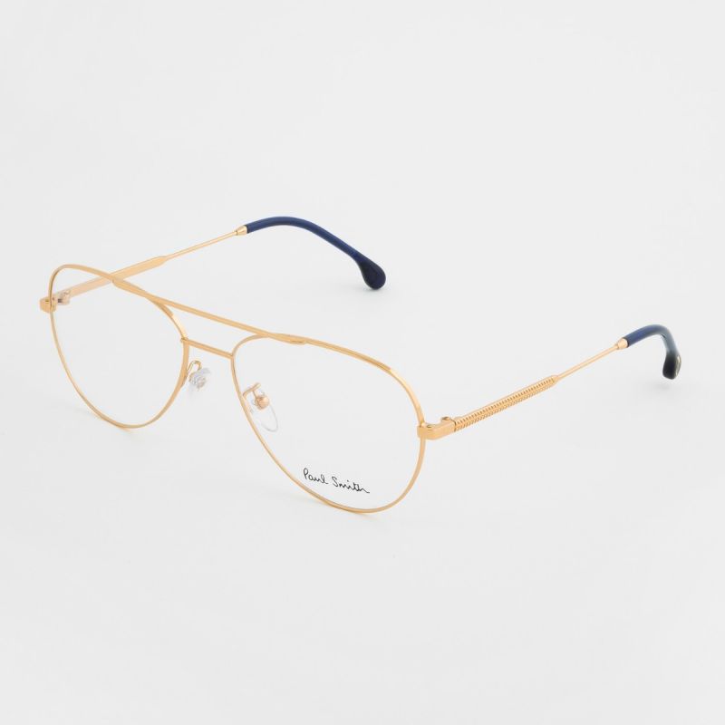 Paul Smith Angus Optical Aviator Glasses (Large)-Gold