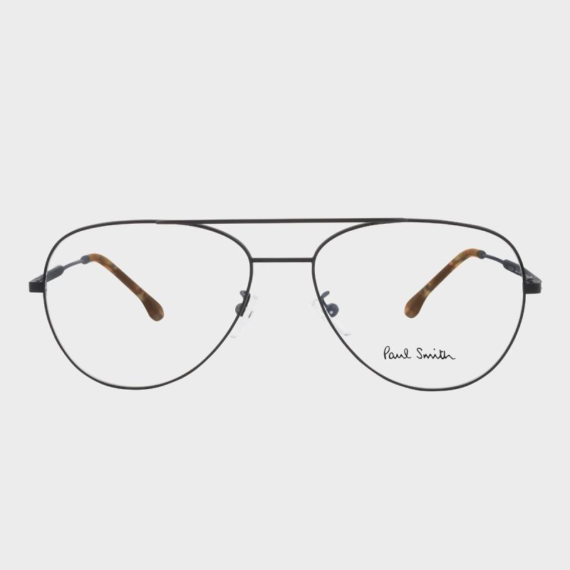 Paul Smith Angus Optical Aviator Glasses (Large)-Matt Black