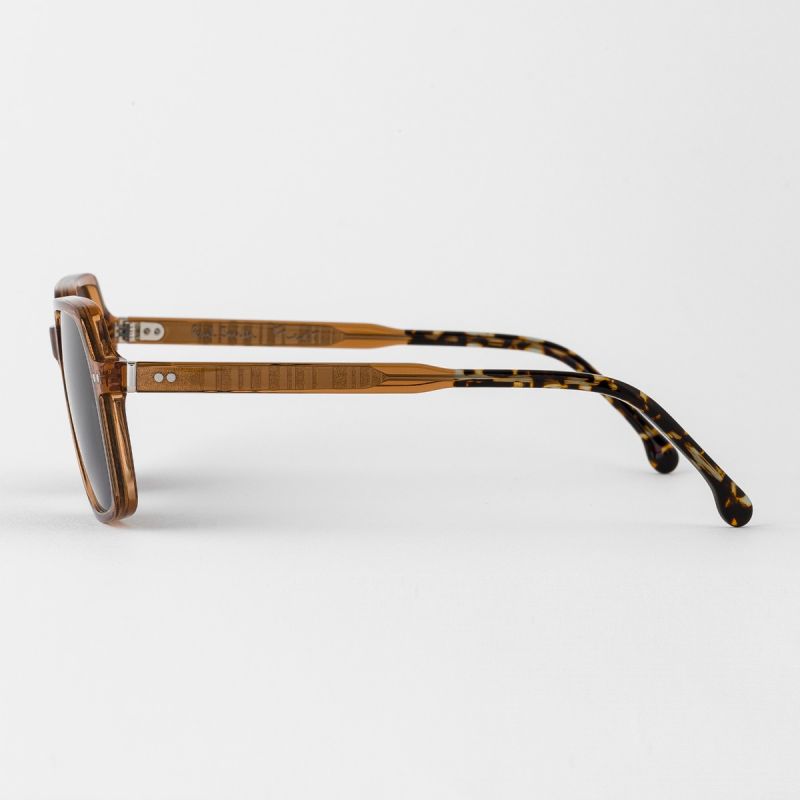 Fleet Rectangle Sunglasses-Butterscotch Crystal/Havana