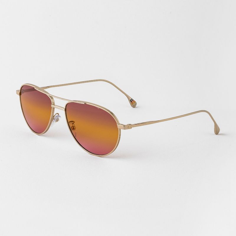 Felix Aviator Sunglasses-Shiny Light Gold