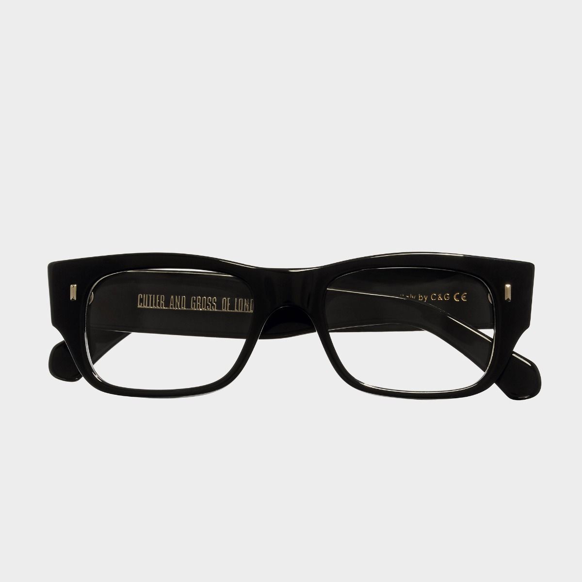 0692 Optical Rectangle Glasses-Black