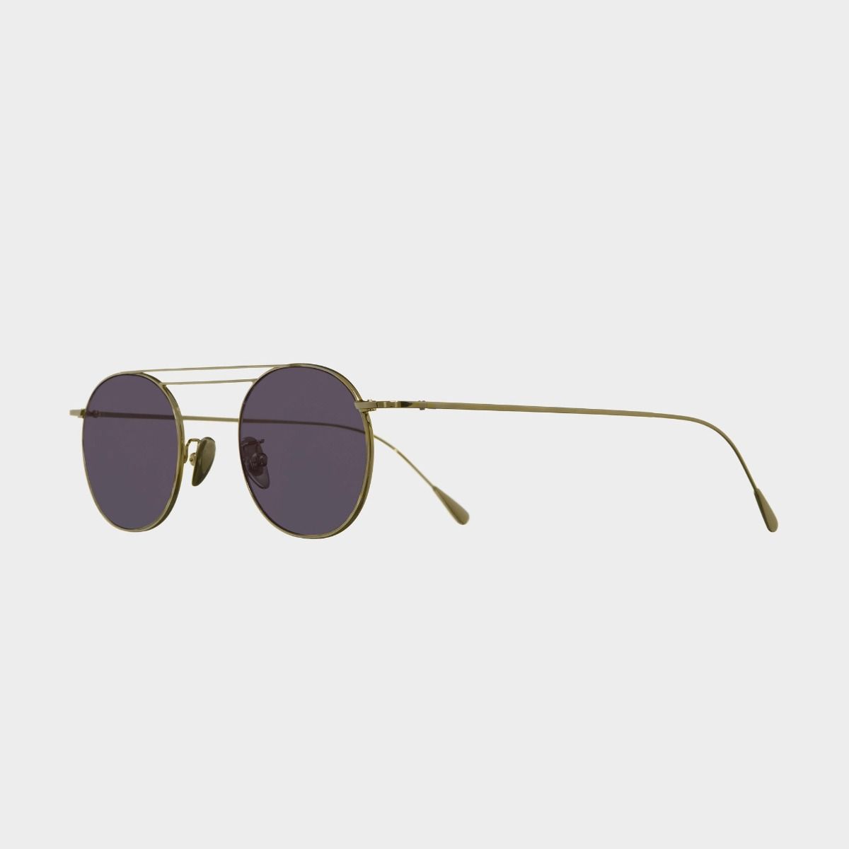 1268 Gold Plated Round Sunglasses