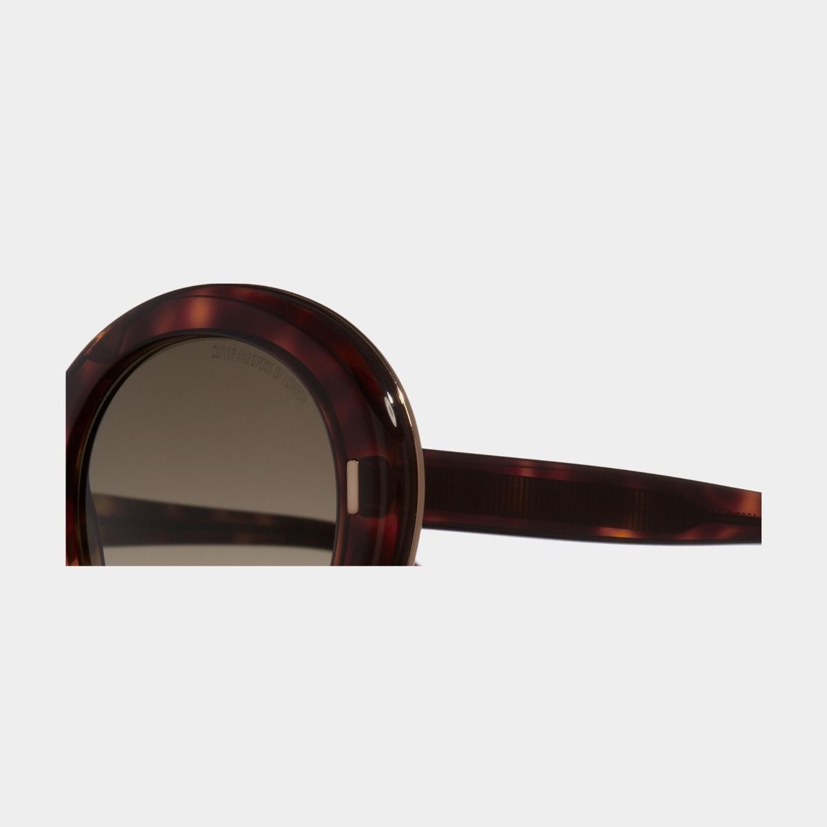 1327 Oversize Round Sunglasses-Dark Turtle