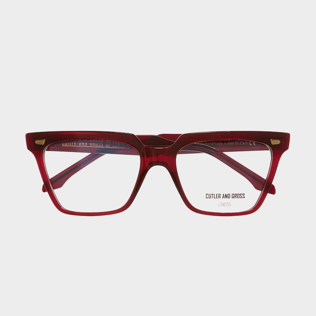1346 Optical Square Glasses-Red Mini