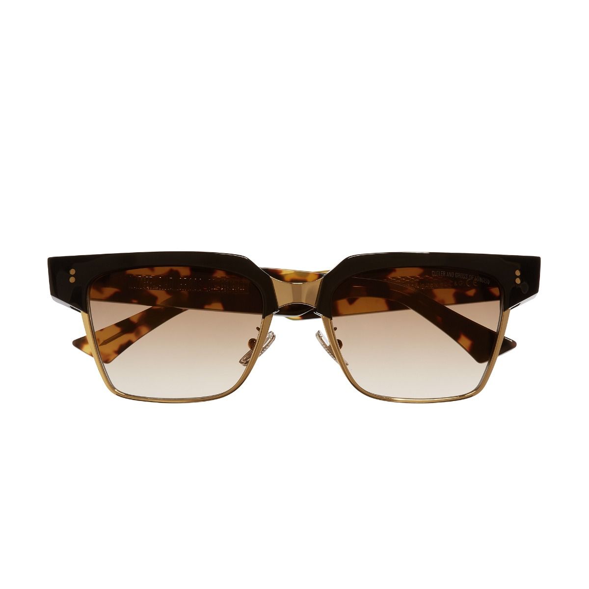 1348 Browline Sunglasses-Black Taxi & Gold (Brown Lens)