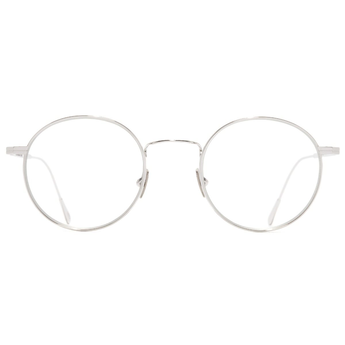 0001 Round Optical Glasses-White Gold Rhodium 18K