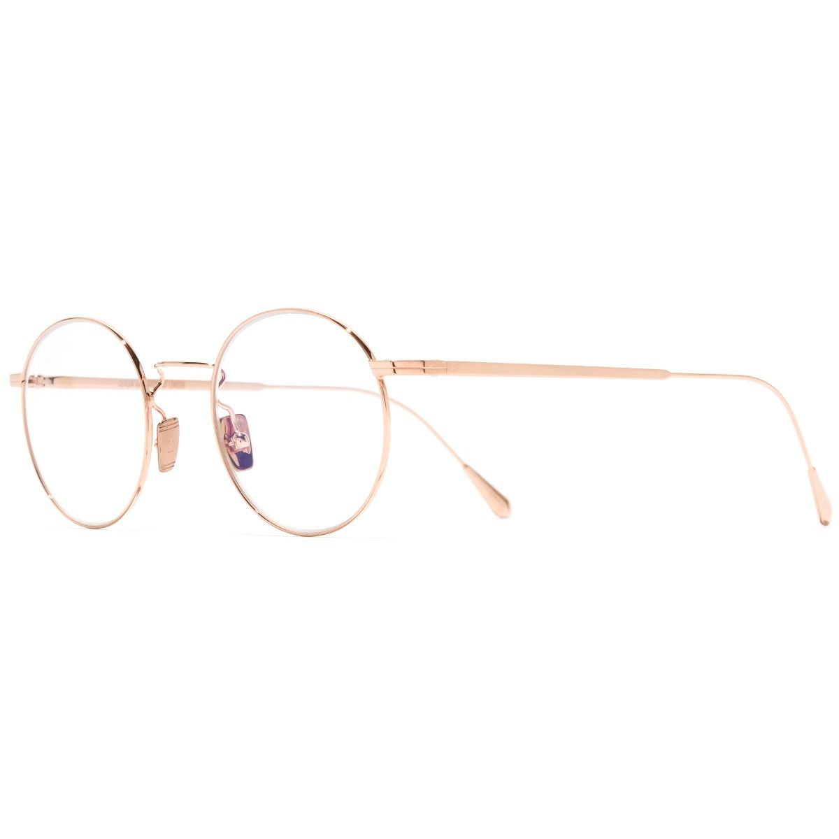 0001 Round Optical Glasses-Rose Gold 18K