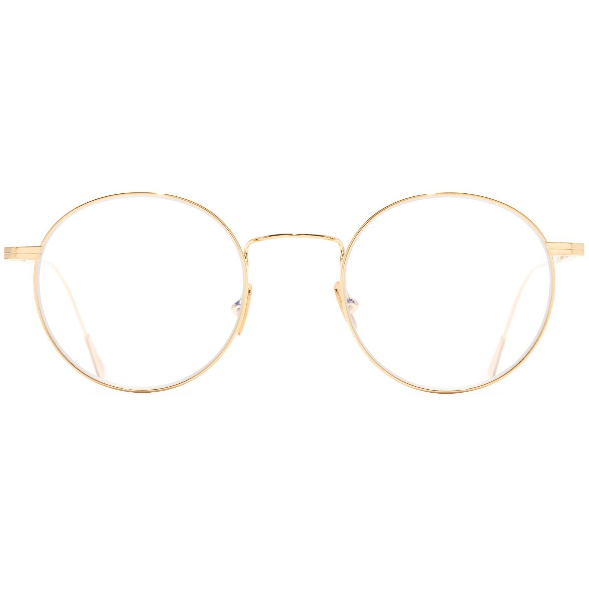0001 Round Optical Glasses-Gold 18K