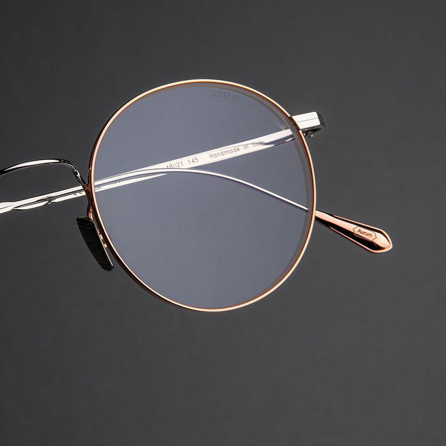 0001 Round Optical Glasses-Rose Gold 18K + Rhodium 18K