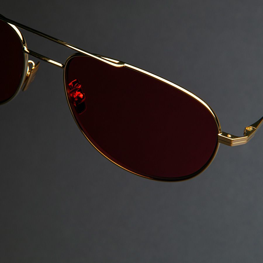 0002 Aviator Sunglasses-Gold 18K