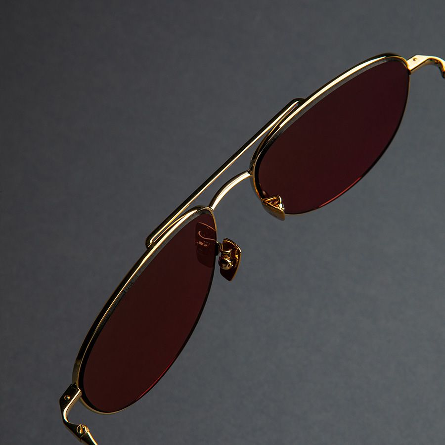 0002 Aviator Sunglasses-Gold 18K