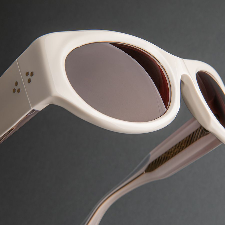 9276 Limited Edition Round Sunglasses-White Ivory