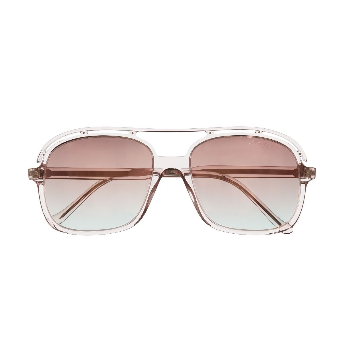 1376 Rectangle Sunglasses-Pink Crystal