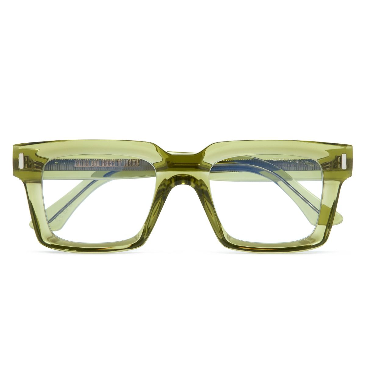 1386 Optical Square Glasses-Crystal Green