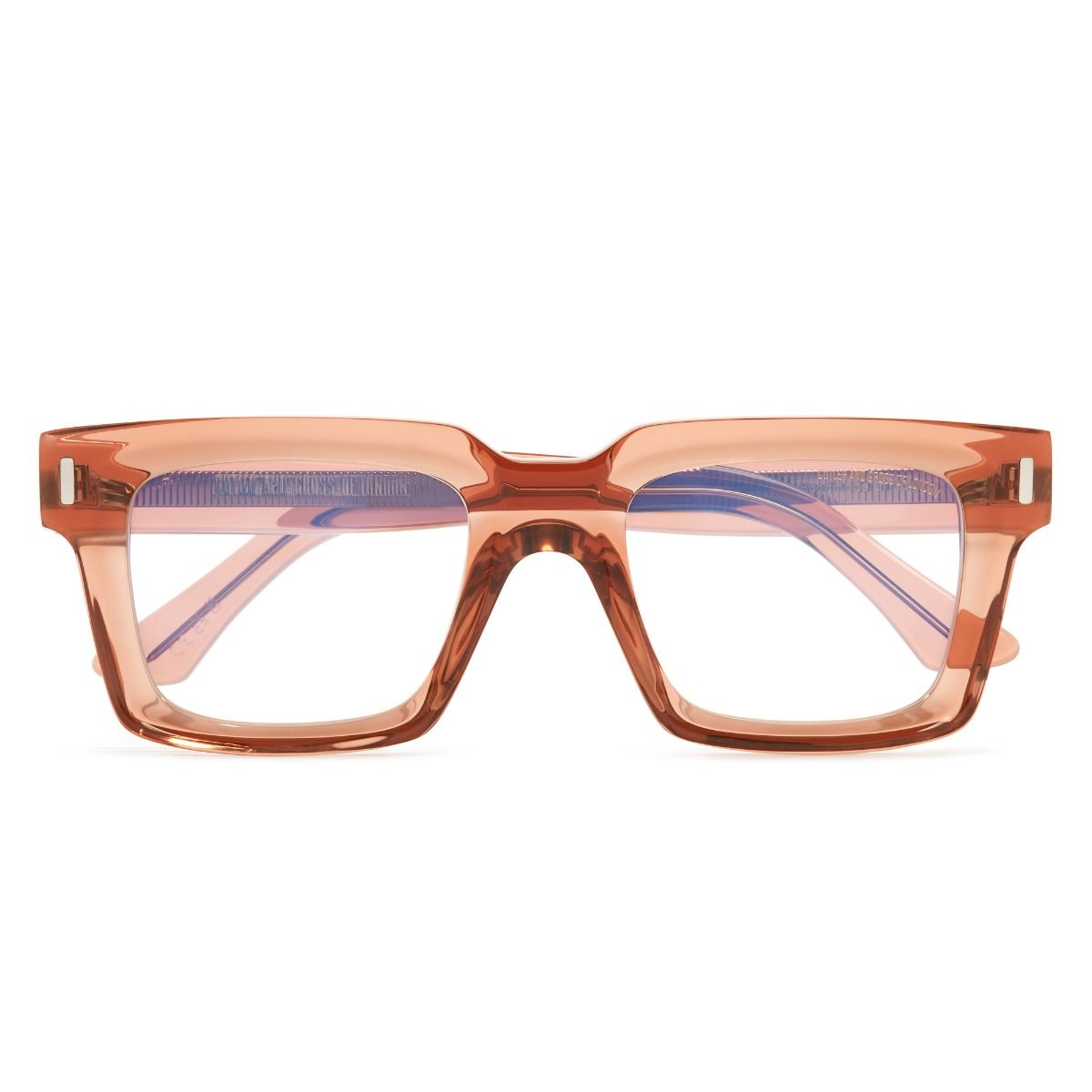 1386 Optical Square Glasses-Crystal Peach