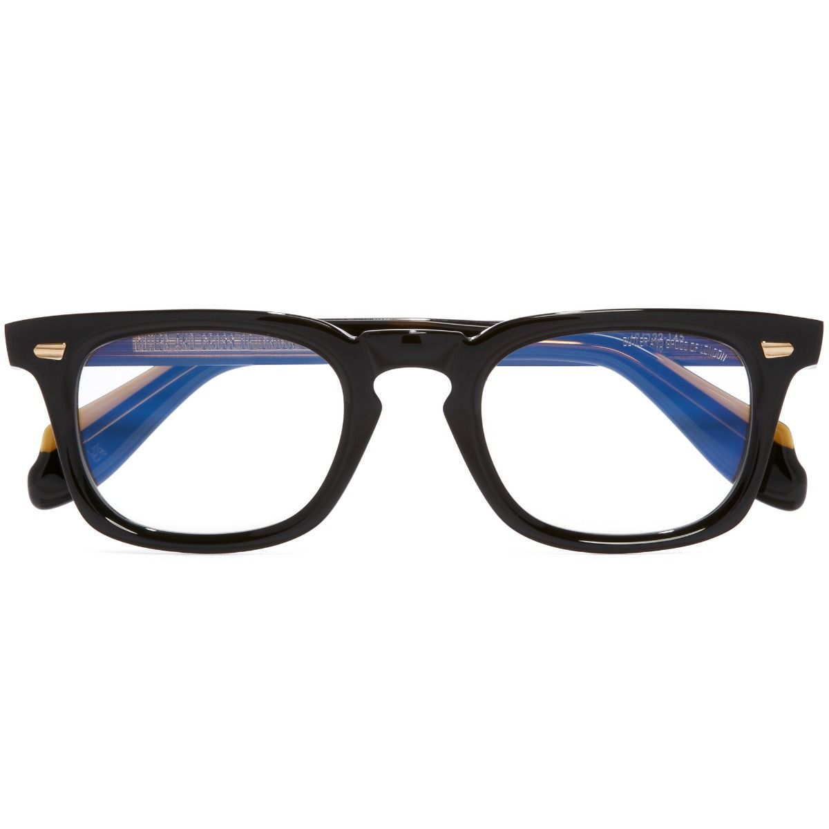1406 Square Optical Glasses-Black on Crystal Brown