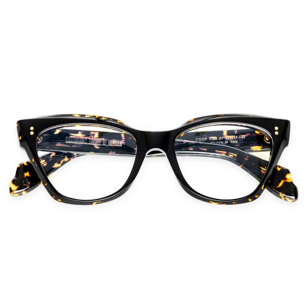 9288 Optical Cat Eye Glasses-Black On Havana