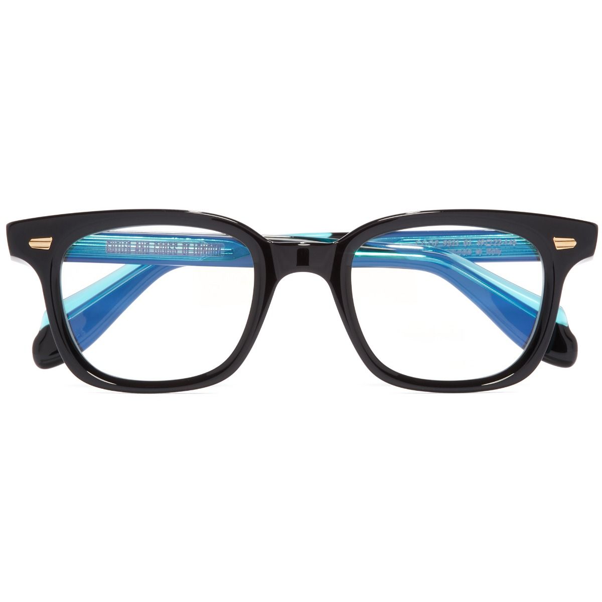 9521 Square Optical Glasses (Small)-Teal on Black