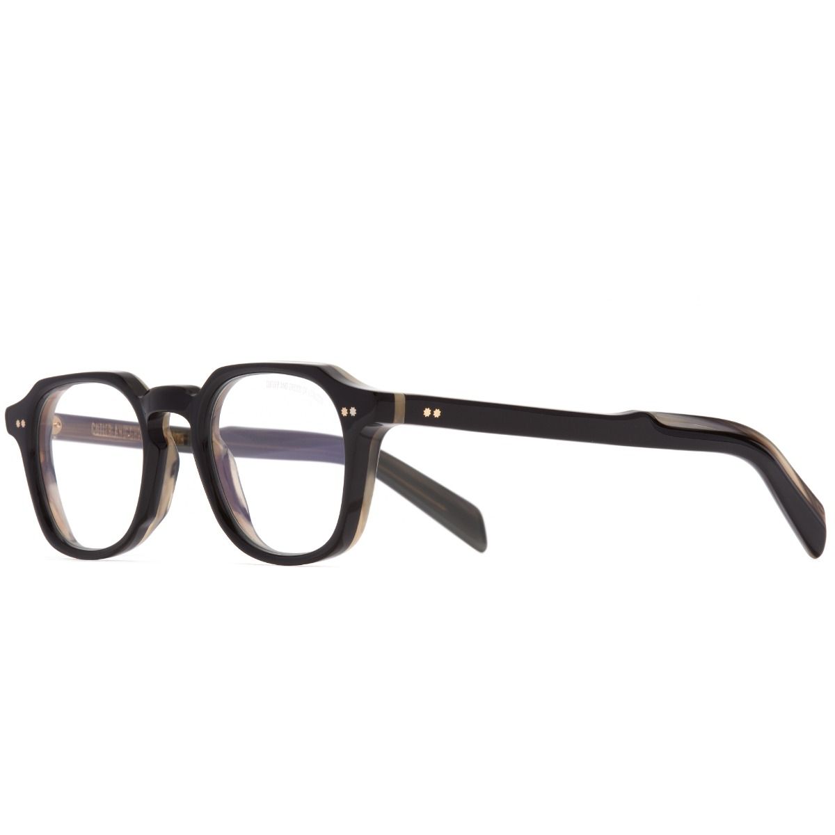 GR03 Square Optical Glasses-Black on Horn