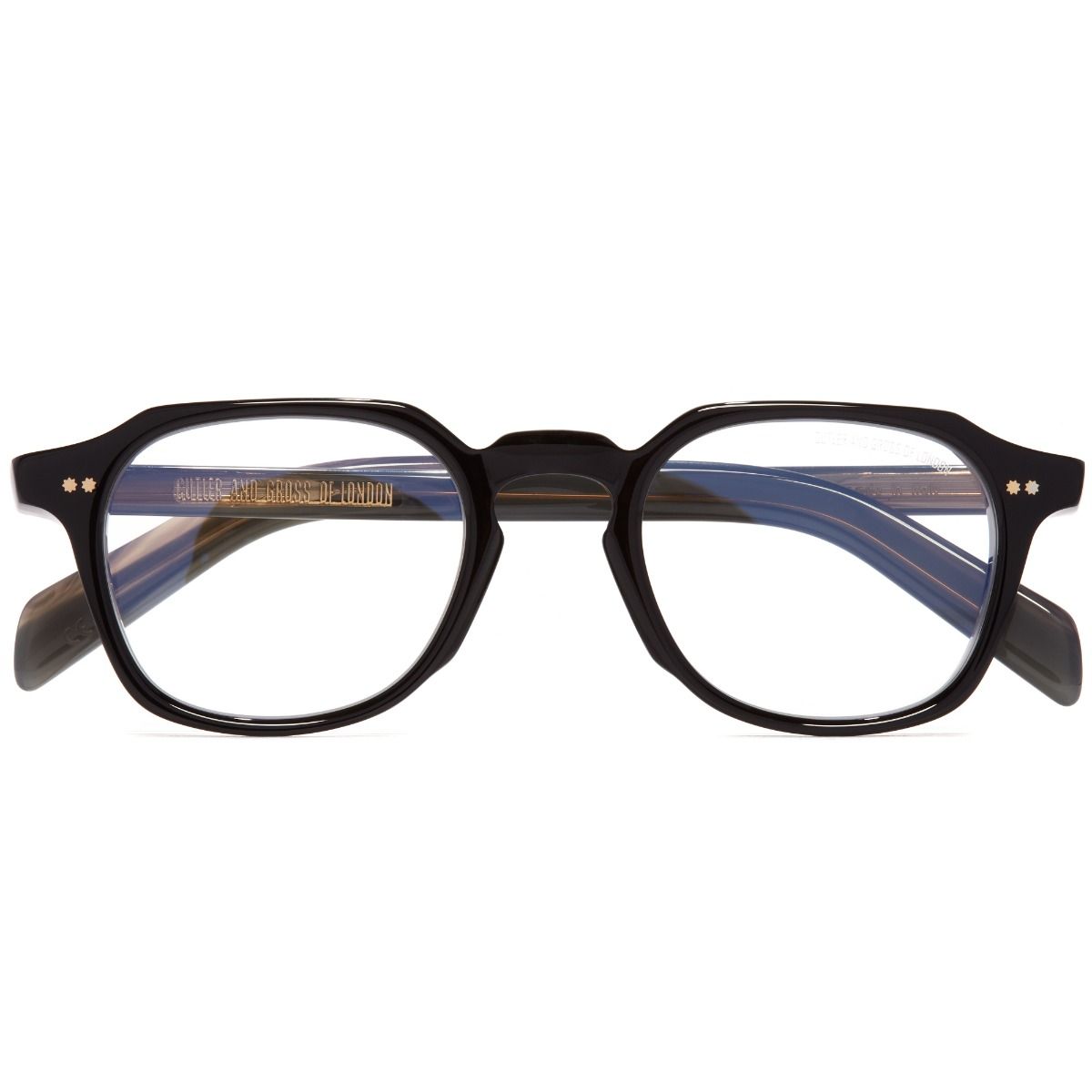 GR03 Square Optical Glasses-Black on Horn