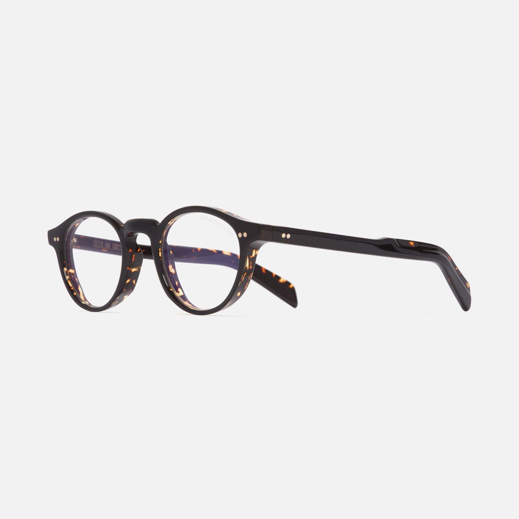 GR04 Round Optical Glasses-Black on Havana