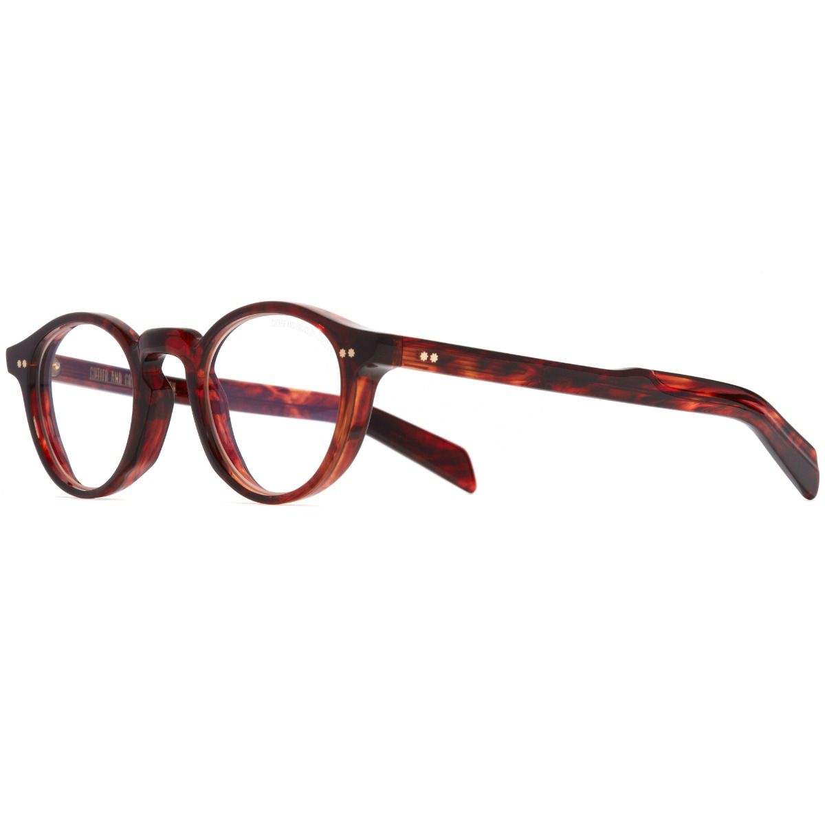 GR04 Round Optical Glasses-Red Havana