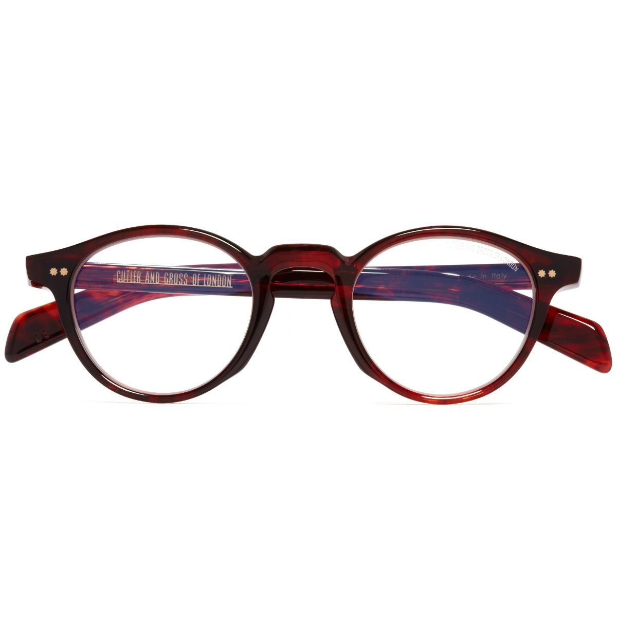 GR04 Round Optical Glasses-Red Havana