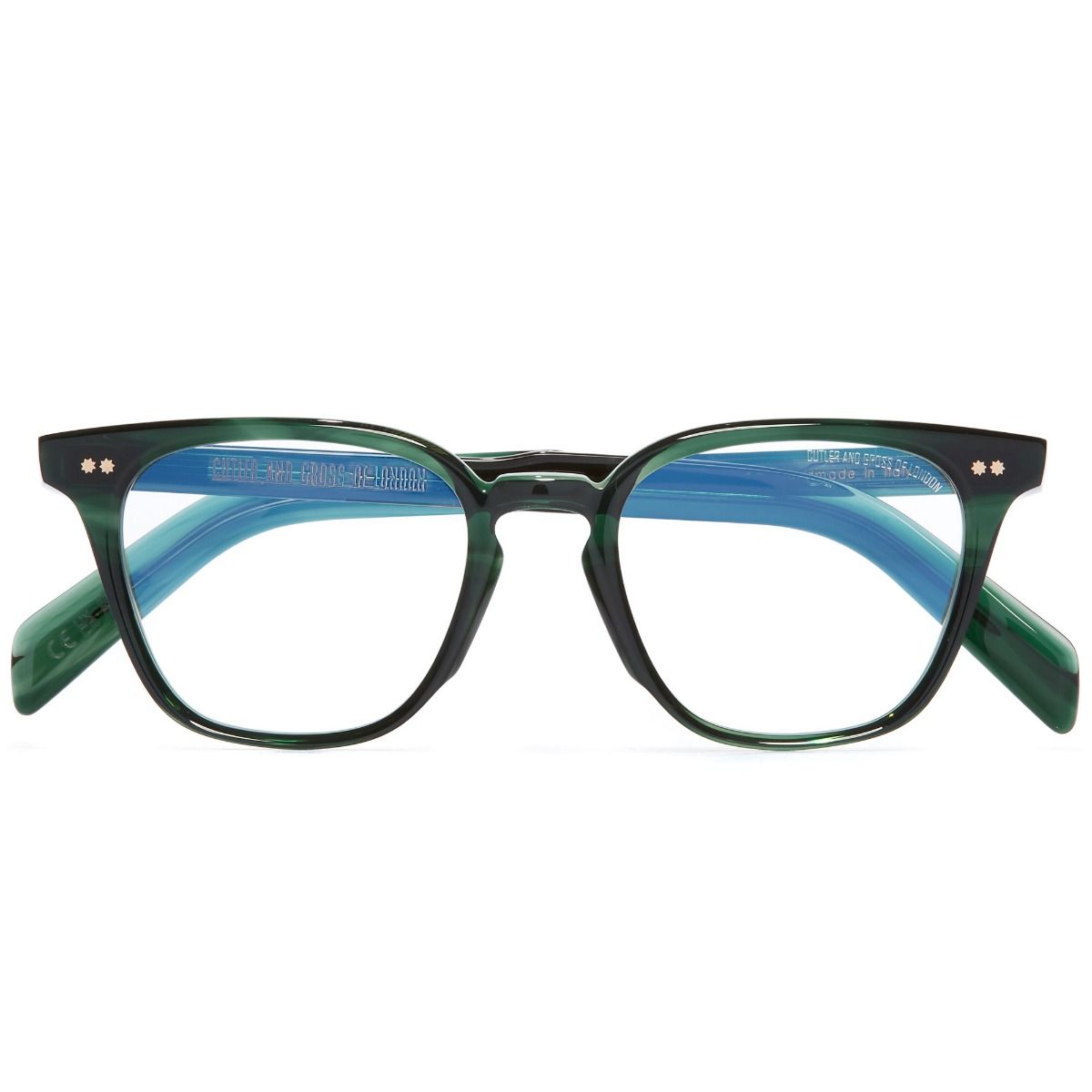 GR05 Cat Eye Optical Glasses-Striped Dark Green