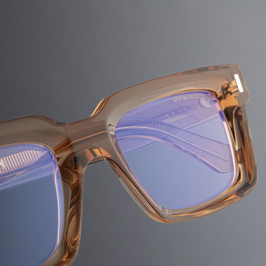 1386 Optical Square Glasses-Crystal Peach