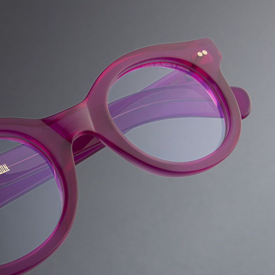 1390 Optical Round Glasses-Opal Fuchsia