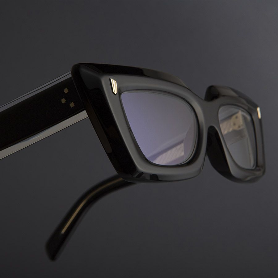 1408 Cat Eye Optical Glasses-Black on Crystal