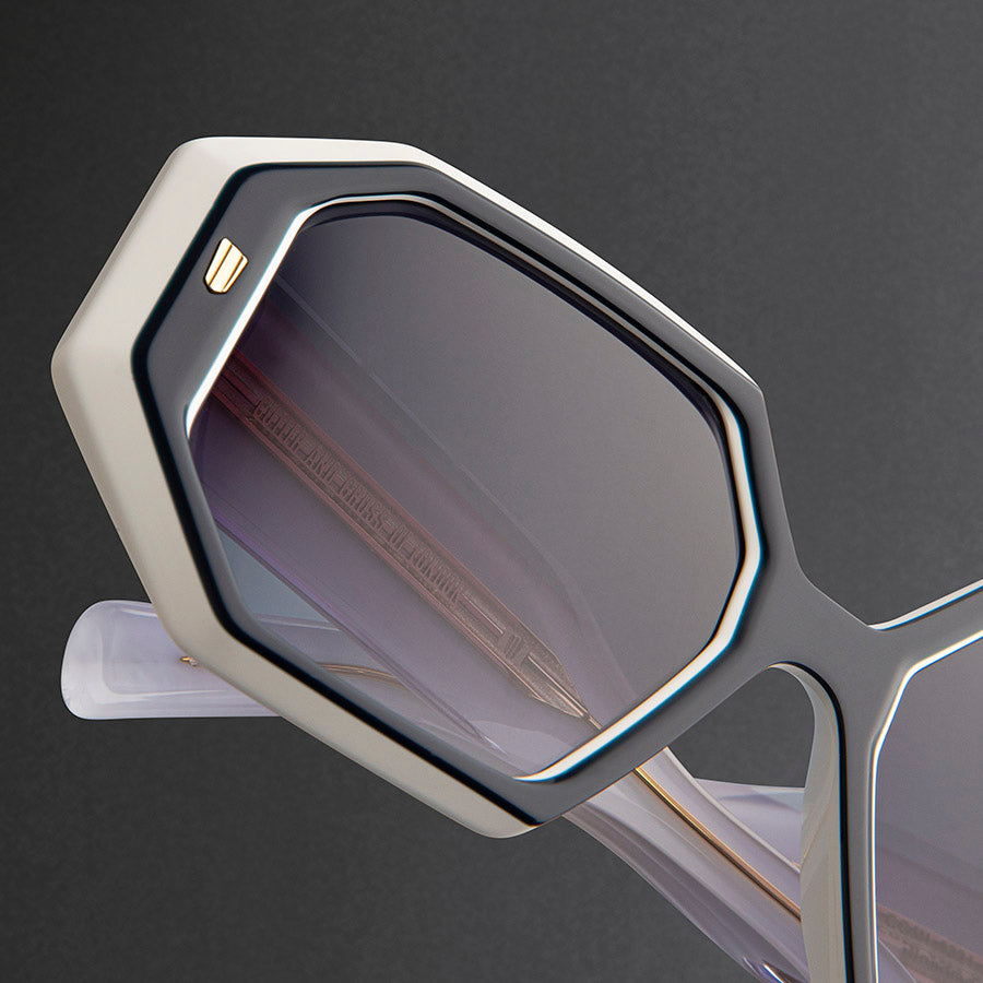 9324 Colour Studio Square Sunglasses-Blue on White