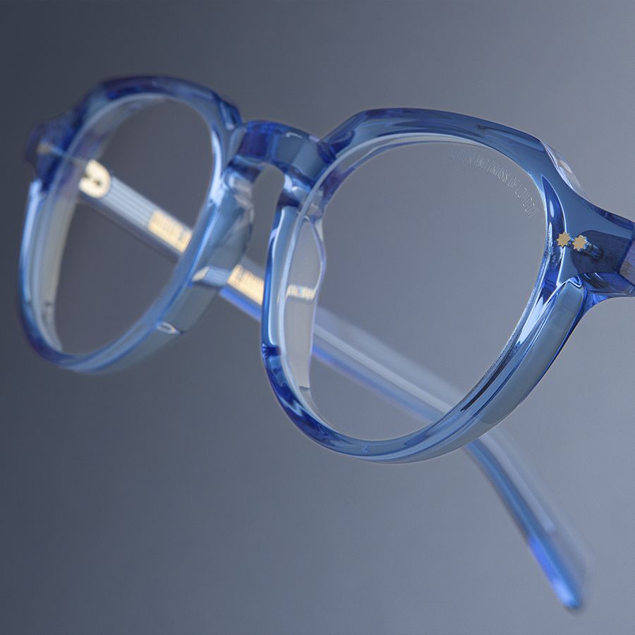 GR06 Colour Studio Round Optical Glasses-Blue Crystal