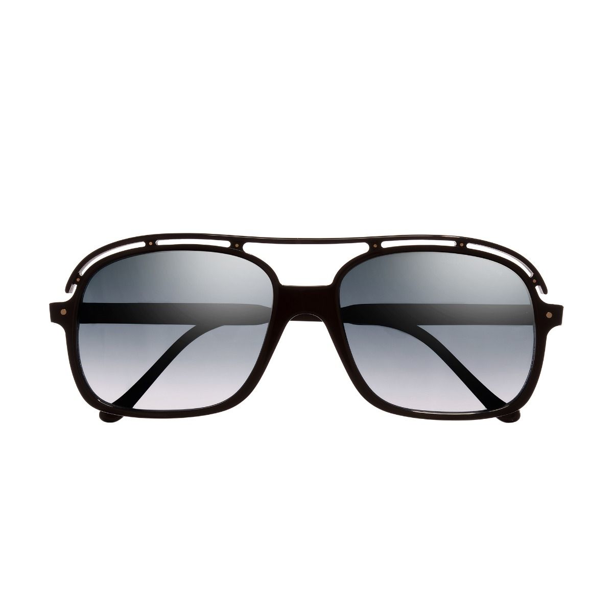1376 Rectangle Sunglasses-Black