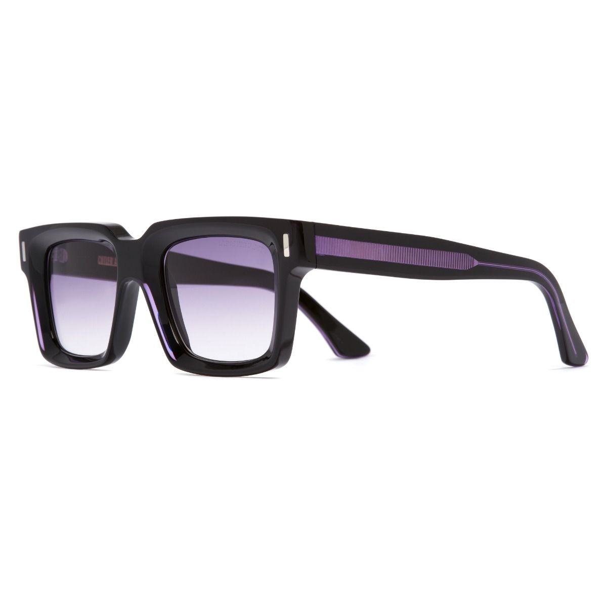 1386 Square Sunglasses-Purple on Black