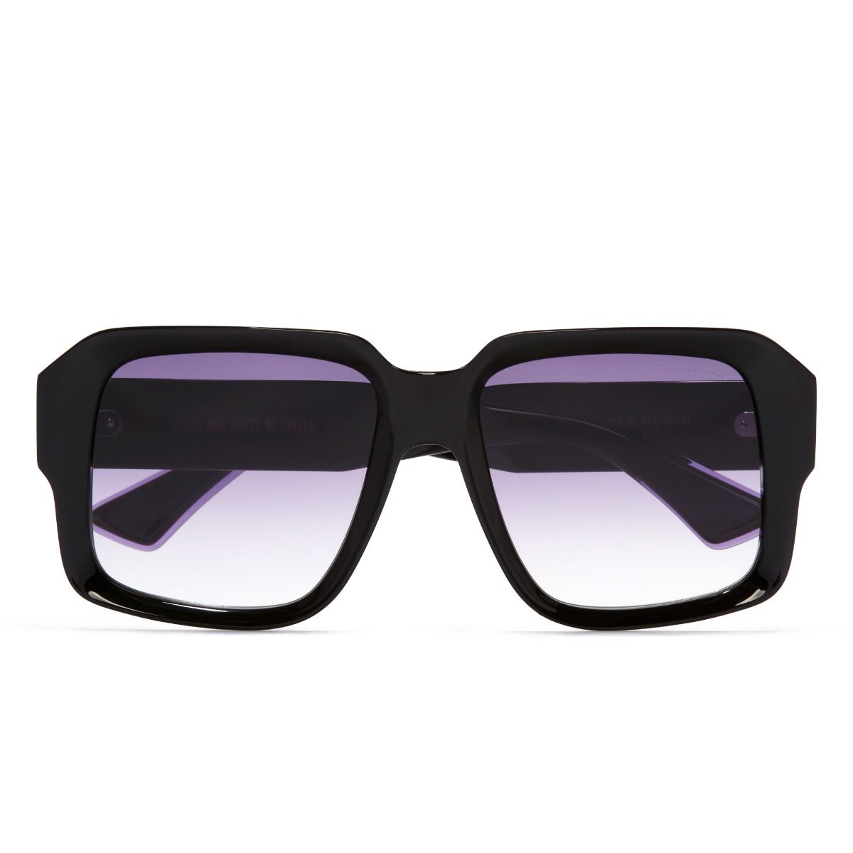 1388 Square Sunglasses-Purple on Black